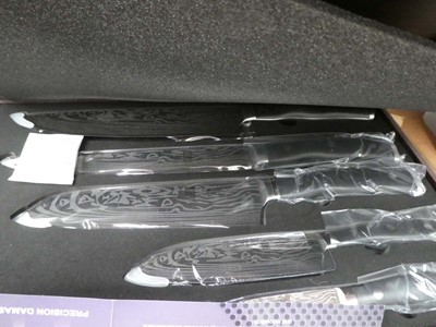 Lot 3145 - Five piece steel blade knife set