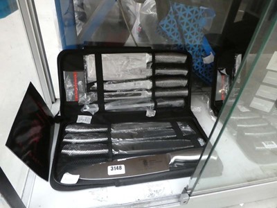 Lot 3148 - Japan samurai triple hardened steel knife set