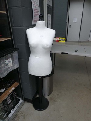 Lot 3151 - Foam torso female manikin on stand