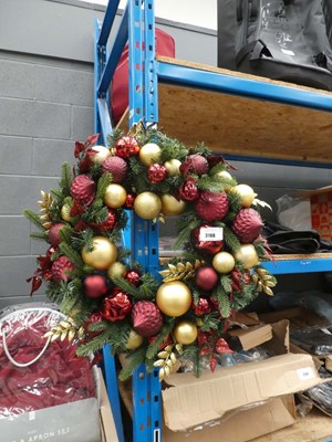 Lot 3166 - Pre-lit Christmas wreath