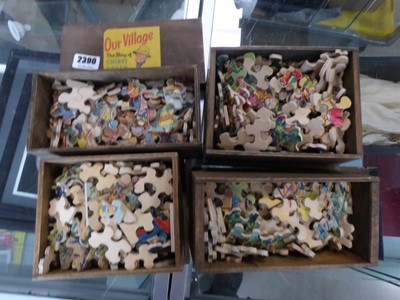 Lot 2390 - Selection of vintage wooden puzzles