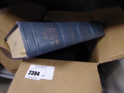 Lot 2394 - 2 boxes containing various law report books