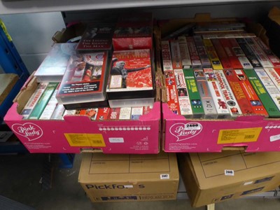 Lot 2400 - 2 boxes containing various VHS tapes of...