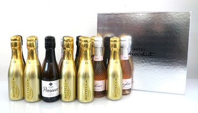 Lot 307 - 20 mini bottles of Rose & White Prosecco &...