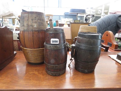 Lot 126 - A group of five miniature bound barrels