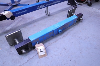 Lot 22 - Beam axle jacking support beam, for a trolley...
