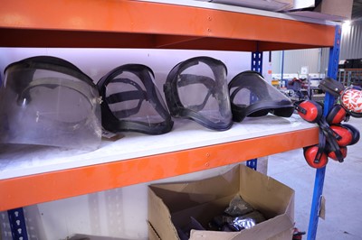 Lot 38 - 4 various face visors and qty of ear defenders