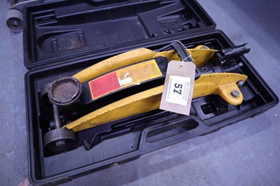 Lot 57 - Yellow hydraulic trolley jack