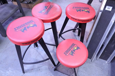 Lot 65 - 4 Tengtools engineers high stools together...