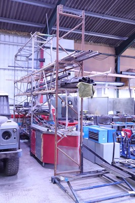 Lot 101 - Welded scaffold rack containing range of mild...