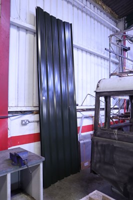 Lot 102 - 2 sheets of green finish metal corrugated roof...