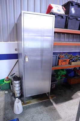 Lot 116 - 2m high stainless steel single door cabinet