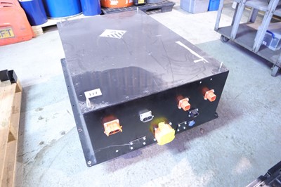 Lot 117 - A black electrical battery box.