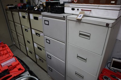 Lot 156 - 4 Coffee and cream 4 drawer filing cabinets, 2...