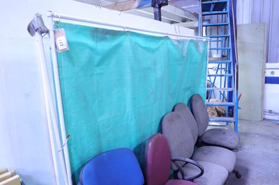 Lot 127 - 3 metal framed welders screens