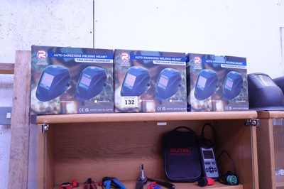 Lot 132 - 3 boxed R-tech Welding Equipment auto dimming...