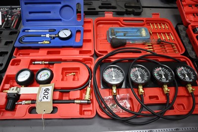 Lot 209 - Leak down tester, compression tester, Vevor 4...