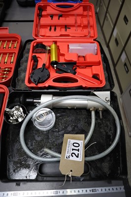 Lot 210 - DHA brake bleeding vacuum pump plus a Druk...