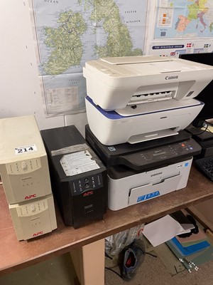 Lot 214 - 3 various APC smart UPS (Uninterruptible Power...