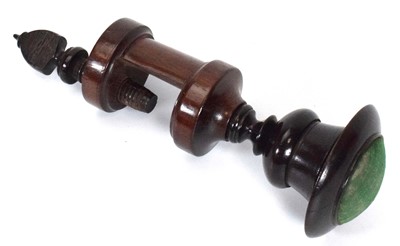 Lot 134 - A Victorian rosewood sewing clamp