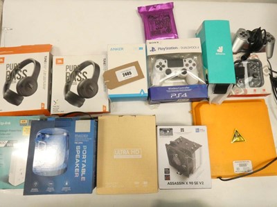 Lot 2405 - Mixed electricals; console controllers, PC fan,...