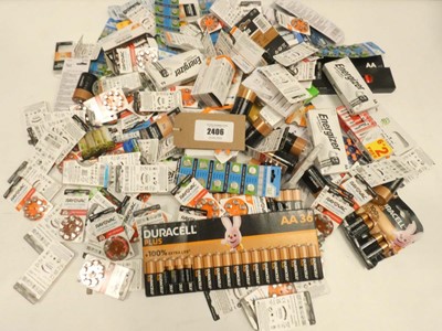 Lot 2406 - Quantity of AA, AAA and button cell battery packs