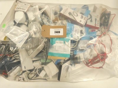 Lot 2409 - Bag containing smartphone accessories;...