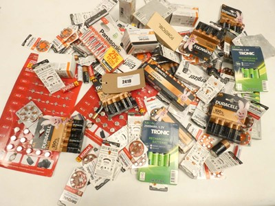 Lot 2419 - Quantity of AA, AAA and button cell battery packs