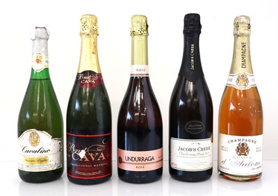 Lot 310 - 5 bottles, 1x Vertus Comte d'Aulone Brut...
