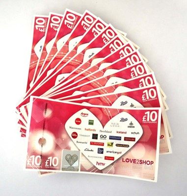 Lot 14 - Love 2 Shop (x1) - Total face value £140