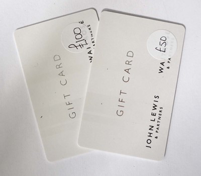 Lot 133 - John Lewis (x2) - Total face value £150