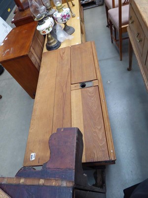 Lot 5359 - Early 20th Century twin berth wooden school desk