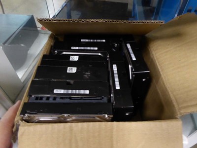 Lot 2299 - Box containing 8 hard drives, 4 x 500 GB hard...