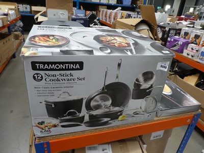 Lot 3099 - Tramontina 12 piece non stick cookware set, boxed