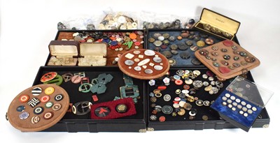 Lot 173 - A large collection of plastic, mother-of-pearl,...