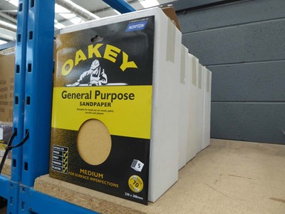Lot 4548 - Oakey 5 pack general purpose sandpaper sheets,...
