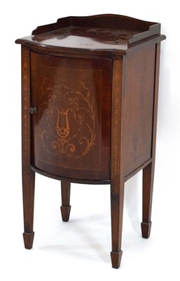 Lot 1 - An Edwardian mahogany and marquetry...