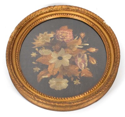 Lot 178 - A late 19th century floral embroidery within a...