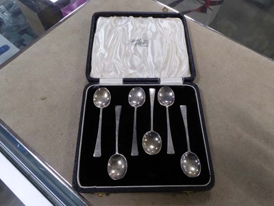Lot 2442 - Dimmer & Son case containing 6 hallmarked...