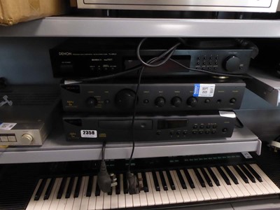 Lot 2358 - Denon TU 260L2 AM/FM stereo tuner along with...