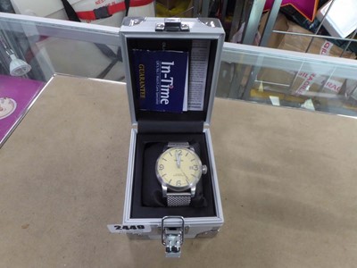 Lot 2449 - TW Steel 100m water resistant watch in case