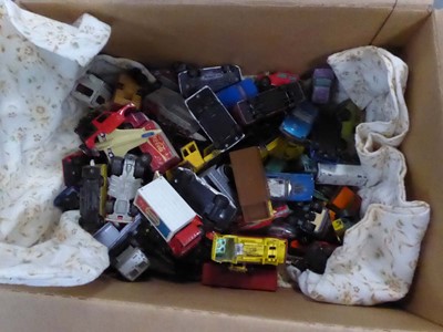 Lot 2475 - Box containing various diecast vehicles
