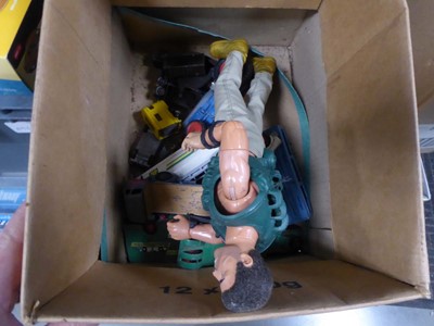 Lot 2504 - Box containing various diecast vehicles plus...
