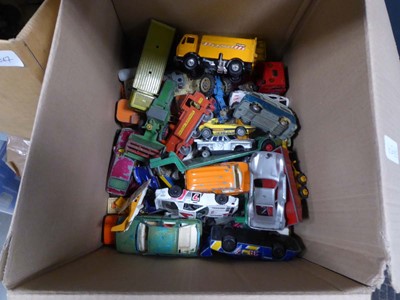 Lot 2505 - Box containing various diecast vehicles