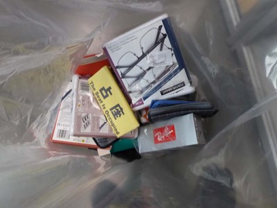 Lot 2481 - Bag containing various sunglasses and reading...