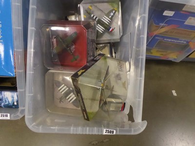 Lot 2509 - Box containing various diecast aircraft
