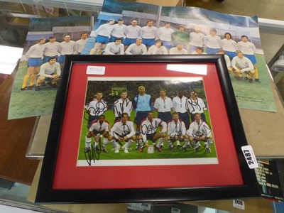 Lot 2487 - Framed and signed photo of the England...