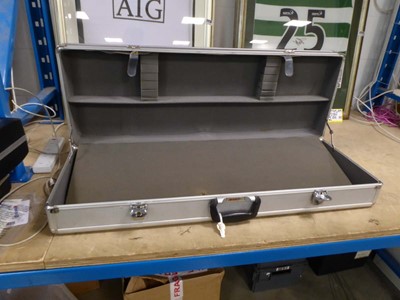 Lot 2393 - 3 instrument hard cases and a guitar case