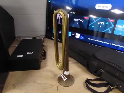 Lot 2428 - Brass bugle horn