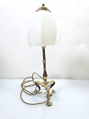 Lot 153 - A Pullman-type railway carriage lamp, the...